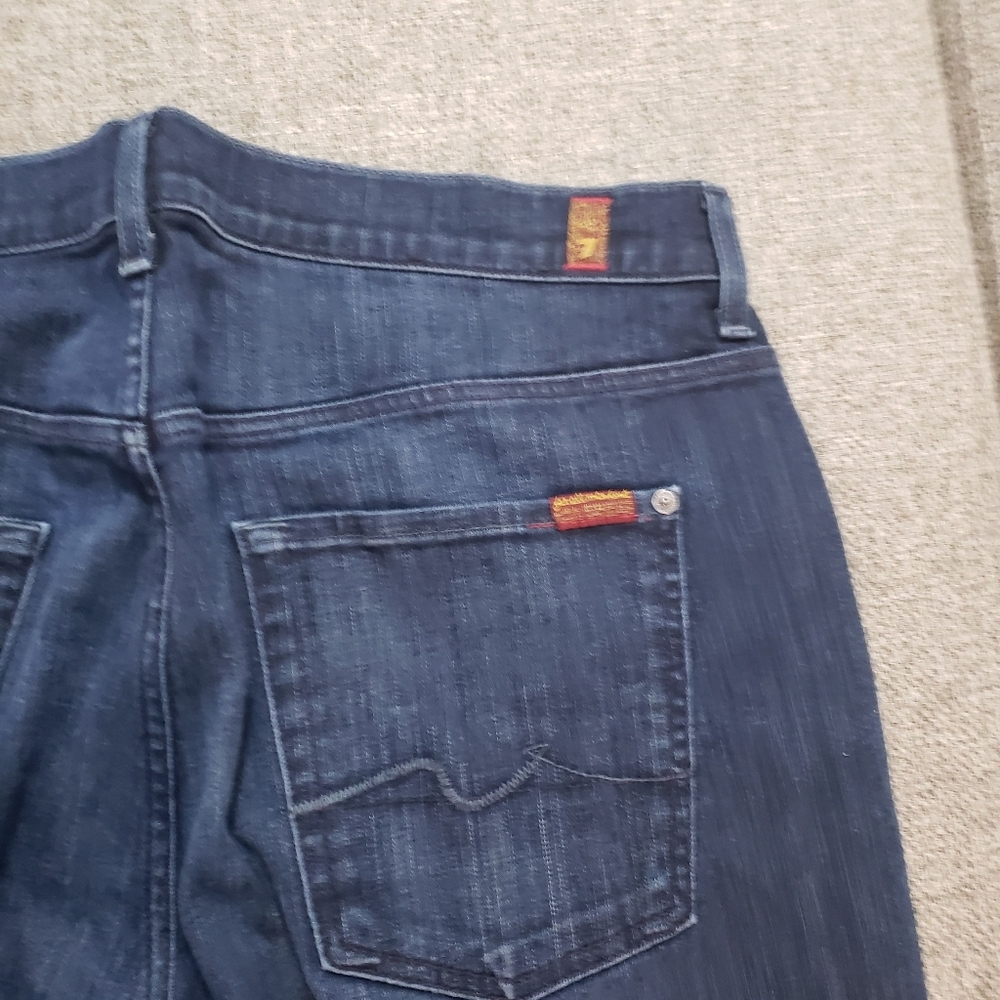 7 for All Mankind Brett Jeans Mens sz 36 Dark Wash - Picture 4 of 9